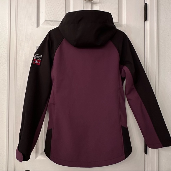 NOR WEAR Women’s Soft Shell Jacket Zipper Coat Hooded Small Fleece inside - Picture 3 of 10